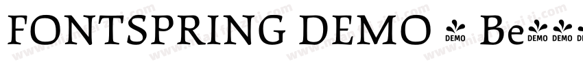 FONTSPRING DEMO - Be字体转换
